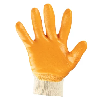 Rękawice robocze, bawełna, pokryte częściowo nitrylem, 4111X, rozmiar 9