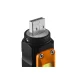 Latarka akumulatorawa USB  300 lm 2 w 1 CREE XPE + COB LED